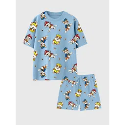 Nap Chief Unisex Kids Printed T-shirt with Shorts-picture-37