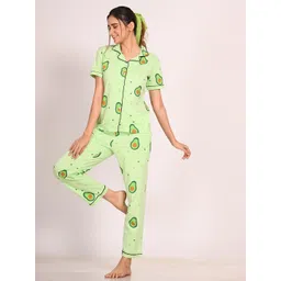 NAP STORY Women Pure Cotton Printed Night suit-picture-33