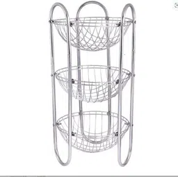 narayani enterprises Stainless Steel Round Fruit & Vegetable Trolleyfor Kitchen-3Layer Stainless Steel Kitchen Trolley-picture-23