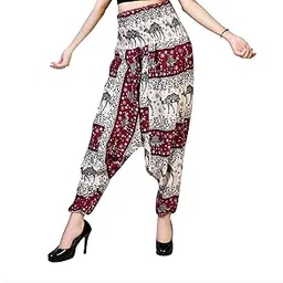 narnari Women's Printed Cotton Rayon Blend Harem Pant/Afghani Pant/Palzzo/Pyjama/Jump Suit - N420-picture-41