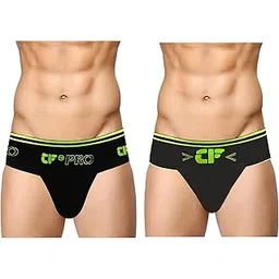 nas Champs Fighter Back Cover Supreme Gym Cotton Supporter with Cup Pocket Athletic Fit Brief Multi Sports Underwear Outdoor Inner and Wear Soft Underpant - Pack of 2 (M) image 1