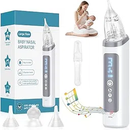 Nasal Aspirator for Baby, Electric Nose Sucker for Baby & Toddler, Congestion Relief with 3 Levels Suction,Soothing Light & Nursery Rhymes-picture-26