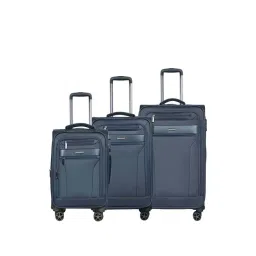 Nasher Miles Berlin Expander Soft-Sided Polyester  Set of 3 Navy Blue Trolley Bags (55, 65 & 75 cm)-picture-25