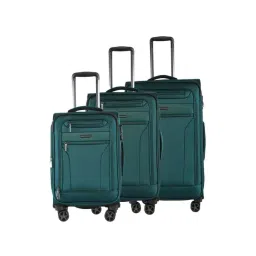Nasher Miles Berlin Expander Soft-Sided Polyester  Set of 3 Teal Trolley Bags (55, 65 & 75 cm)-picture-22