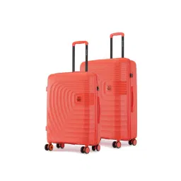 Nasher Miles Boston Orange 8 Wheels Large Hard Cabin Trolley Bag Set of 2-picture-10