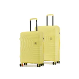 Nasher Miles Boston Yellow 8 Wheels Large Hard Cabin Trolley Bag Set of 2-picture-10