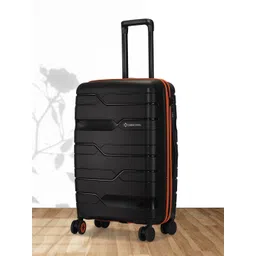 Nasher Miles Cannes Polypropylene Black Orange 24 inch Trolley bag (M)-picture-29
