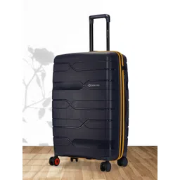 Nasher Miles Cannes Polypropylene Navy Blue Yellow 28 inch Trolley bag (L)-picture-39