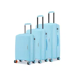 Nasher Miles Coorg Sky Blue 8 Wheels Large Hard Cabin Trolley Bag Set of 3-picture-18