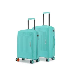 Nasher Miles Coorg Turquoise 8 Wheels Medium Hard Cabin Trolley Bag Set of 2-picture-26
