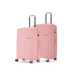 Nasher Miles Krabi Peach 8 Wheels Large Hard Cabin Trolley Bag Set of 2-picture-39