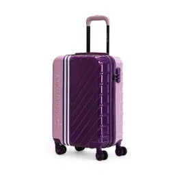 Nasher Miles Light Purple & Magenta Vegas Color Block Small Hard Sided Cabin Trolley-picture-12