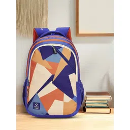 Nasher Miles Modern Art Laptop Backpack 45 Liters Polyester with Raincover (Blue)-picture-16