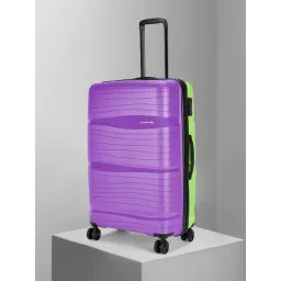 Nasher Miles Nicobar Hard-Sided Polypropylene Check-in Purple and Green 24 inch |65cm Trolley Bag-picture-34