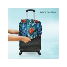 Nasher Miles Polyester 75 cm (28 Inch) Large Protective Luggage Cover - Coral Design image 4