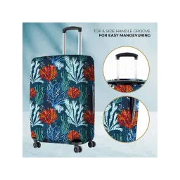 Nasher Miles Polyester 75 cm (28 Inch) Large Protective Luggage Cover - Coral Design image 5