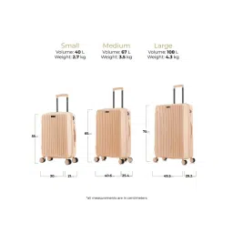 Nasher Miles Pondicherry Hard-side Polypropylene Cabin Luggage Peach 20 inch |55cm Trolley bag image 4