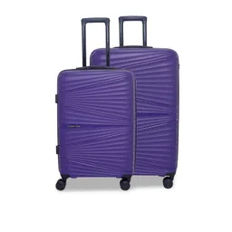 Nasher Miles Set of 2 Purple Textured Trolley Bags-picture-11
