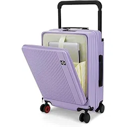 nasher miles Silicon Valley Hard-Sided Polycarbonate TSA Lock Cabin Luggage with Laptop Compartment 20 inch | 55cm | 8 Wheels Small Trolley Bag for Travel | Suitcase (Purple)-picture-32