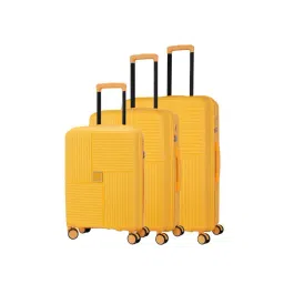 Nasher Miles Singapore Hard-Sided Polypropylene Set of 3 Yellow Trolley Bags (55, 65 & 75 cm)-image-24