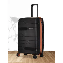 Nasher Miles Unisex Cannes Polypropylene Black Orange 28 inch Trolley bag (L)-picture-15