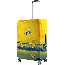 nasher miles x Chennai Super Kings (CSK) Polyester Yellow Straight Outta Chepauk 55 cm (20 Inch) Small Protective Luggage Cover-picture-44