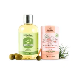 Nat Habit Baby Care Combo, Pure Baby Olive Oil - Massage Oil (100 ml) & Shwet Chandan Baby Powder (150 g)-picture-14