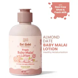 Nat Habit Baby Lotion with Almond & Date | Moisturizer for Deep Nourishment & Skin Protection | 100% Natural, Chemical-Free Baby Lotion - 200 ml-picture-38