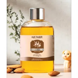 nat habit baby Nat Habit Pure Almond Baby Oil Enriched with Vit E & Omega 3 6 - 100 ml-picture-40