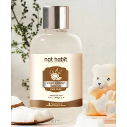 nat habit baby Nat Habit Pure Virgin Coconut Baby Oil Enriched with Vit E - 100 ml-picture-29