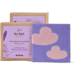 Nat Habit Moisturising Soap, Cold Processed Himalayan Lavender For Gentle, Non-Rrying & Soft Skin, Pack of 2 X 125g-picture-24