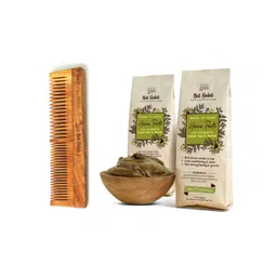 Nat Habit Set of 1 Dual Tooth Kacchi Neem Comb & 2 Ready-To-Apply Henna Paste 220 g each-picture-16