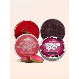 Nat Habit Set of 2 Beetroot Rose Fresh Lip Scrub - 20 gm & Lip Balm - 10 gm-picture-38