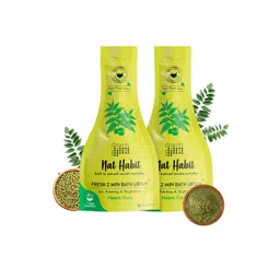 Nat Habit Set Of 2 Fresh 2-Minute Neem Cure Bath Ubtan 80 gm Each-picture-36