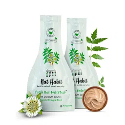 Nat Habit Set of 2 Neem  Bhringraj Blend Hair NutriMask For Anti-Dandruff - 40g Each-picture-27
