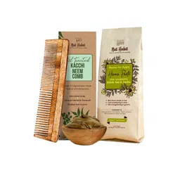 Nat Habit Set Of 2 Neem Kacchi Comb & Ready To Apply Henna Paste - 250 gm-picture-15