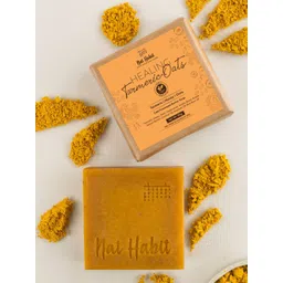 Nat Habit Set Of 2 Sacred Neem  Basil  Healing Turmeric Oats Soap Bars-125gm Each-picture-13