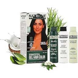 NATRIQUE Naturals Gel Hair Color Kit with Advanced Amino Peptide Bond-Repair Technology, 6 Herbal Extracts, Ammonia & PPD Free Colour 180gm (Dark Mocha Brown 3N)-picture-11