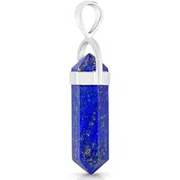 Natural Lapis Lazuli Pendant Pencil Shape Crystal Stone Pendant with Chain for Reiki Healing and Crystal Healing Stone-picture-16