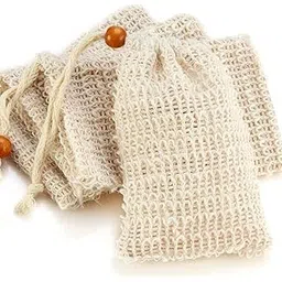 Natural Ramie Soap Saver Pouch Pack of 2 | Vegetable Fibre Soap Bag Scrubber | Gentle Skin Exfoliation for Men & Women | Sustainable Bathing Accessory-picture-13