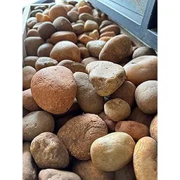 Natural River Stone, Mixed Size Decorative Pebbles, Smooth Garden Stones, Brown and Grey Unwashed 1kg-picture-18