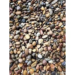 Natural River Stones, Mixed Polished Pebbles, Decorative Garden Stones, Multi-Colour 1Kg-image-19