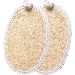 Natural Sun Dried Bath Loofah Body Sponge and Scrubber for Men and Women Organic Luffa for Bath Shower Skin Exfoliation, Loofah with strep Shower Sponge for Women, Men and Kids (Beige, Pack Of 2)-picture-15