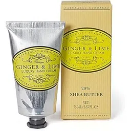 Naturally European GINGER & LIME Luxury Hand Cream Boxed 20% Shea Butter 75ml-picture-34