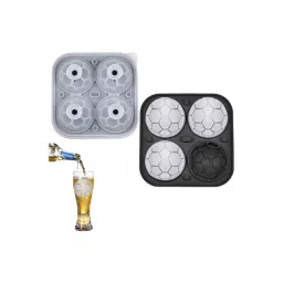 NATURALLY YOURS Coffee Silicone Football Ice Ball Tray with Clear Lid-picture-21