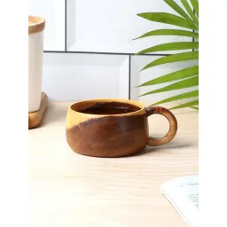 NATURALLYOURS Brown Acacia Wood Coffee Mug-picture-24