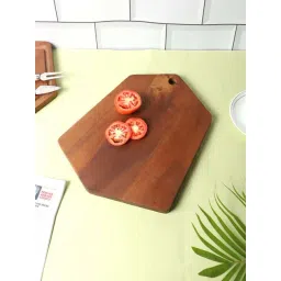 NATURALLYOURS Brown Acacia Wood Hexagon Board image 1