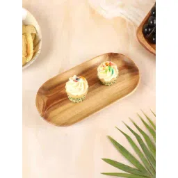 NATURALLYOURS Brown Acacia Wood Oval Dish - Set of 2-picture-16