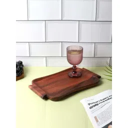 NATURALLYOURS Brown Acacia Wood Rectangular Tray-picture-19