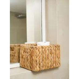 Naturallyours Brown Water Hycinth Medium Storage and Gift Basket-picture-31